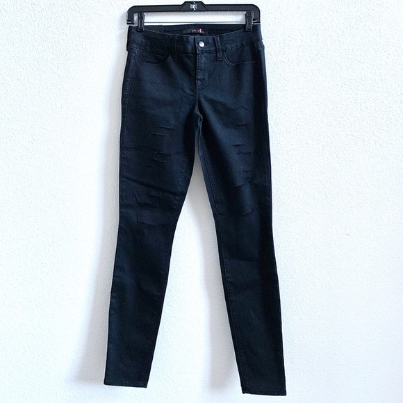 NWT DSTLD Black Distressed Skinny Jeans Sz 26 - Picture 1 of 5